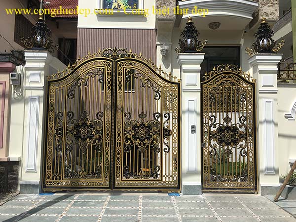 Mẫu cổng biệt thự cổng chính và cổng phụ